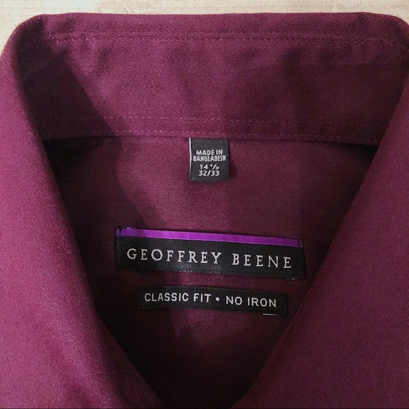 NEW Geoffrey Beene Non-Iron Classic Dress Shirt - Picture 2 of 3